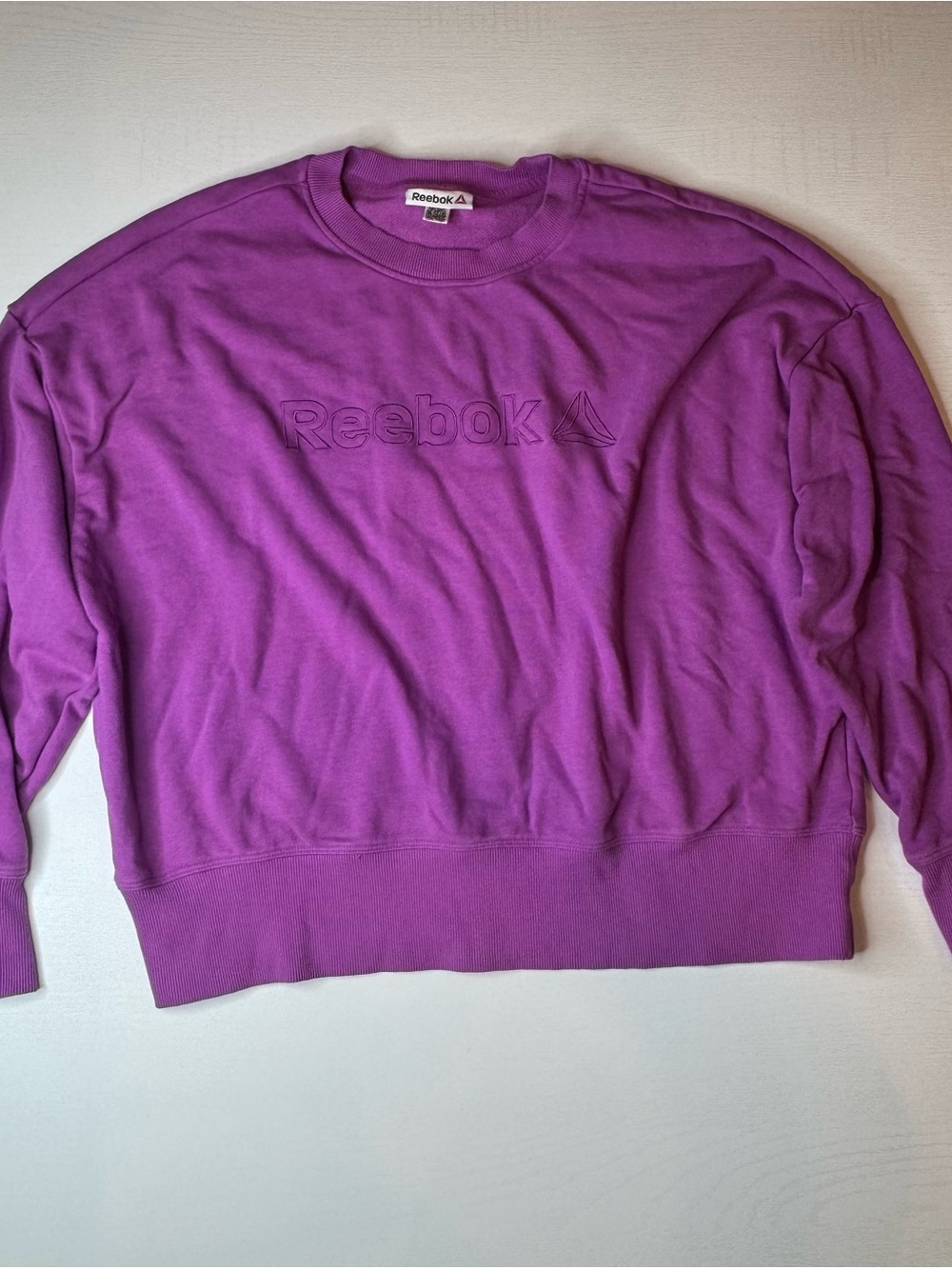 Reebok Men's Bright Purple Crewneck Sweatshirt